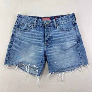 Lucky Brand Jean Shorts Womens 4 Blue The Boyfriend Short Cut Off Western